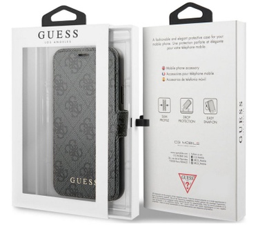Guess 4G Book Case voor Apple iPhone 11 Pro Max (5.8") - Grijs  Grijs