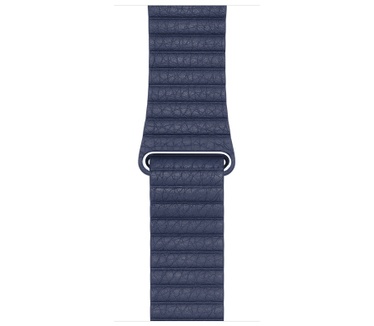 Apple Watch 2 (Leren bandje (L), moderne gesp, 42mm) Zilver (Blauw)