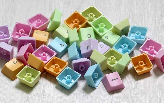 Verschillende keycaps