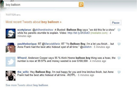 Twitter in Bing
