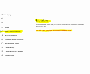 Windows Defender Exclusions