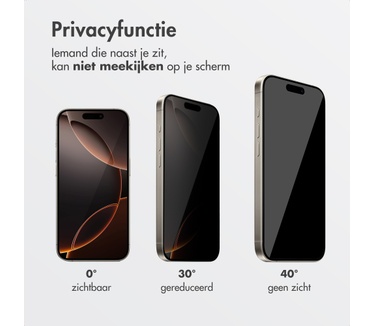 Accezz Gehard Glas Privacy Screenprotector + Applicator