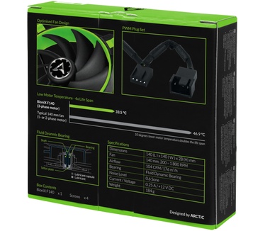 Arctic BioniX F140 Groen, 140mm