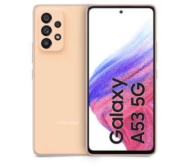 Samsung Galaxy A53, 8GB ram, 256GB opslag Perzik