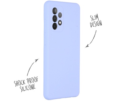 Accezz Liquid Silicone Backcover Samsung Galaxy A52(s) (5G/4G) - Paars (Galaxy A52 (4G), Galaxy A52s, Galaxy A52 (5G)) Paars