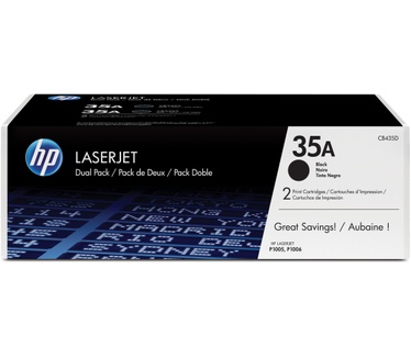 HP 35A originele zwarte LaserJet tonercartridge, 2-pack
