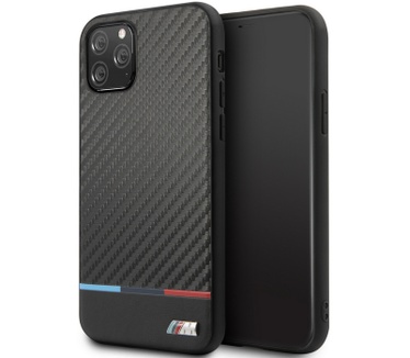BMW Carbon Tricolore Hard Case iPhone 11 Pro Max (6.5'') Zwart  Zwart