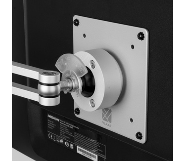 R-Go Tools Zepher 3 ECO Twin Monitorarm, verstelbaar, zilver
