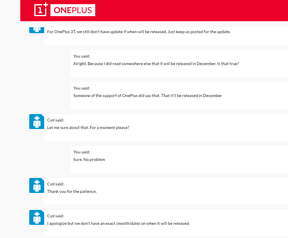 Klantenservice-chat OnePlus 3T