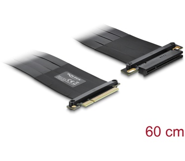 Delock 88030 Riser Card PCI Express x8 male to x8 slot with cable 60 cm ...