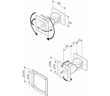 Roline LCD-Befestigung fÃŒr BrÃŒcke, bis 14kg (17.03.1166)
