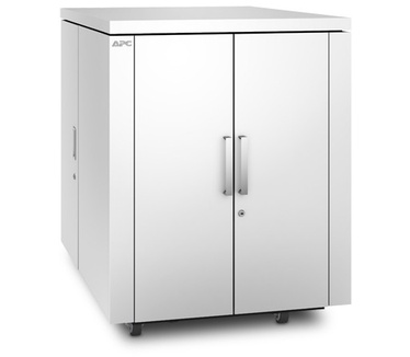 APC NetShelter CX 18U Geluiddempende 'Server Room in a Box', Shock Packaging, Wit