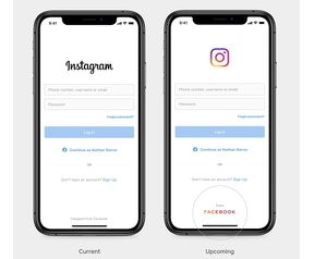 Facebook logo implementatie