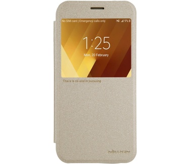 Nillkin Sparkle S-View Book Case Samsung Galaxy A3 (2017) - Goud Goud