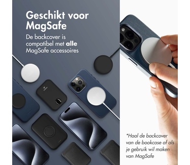 Accezz Leather Bookcase 2-in-1 met MagSafe