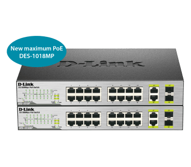 D-Link DES -1018MP netwerk-switch