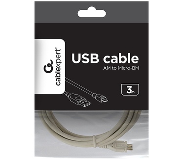 Gembird CCP-mUSB2-AMBM-W-10 Wit