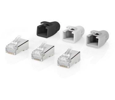 Nedis RJ45 connector Cat6a | FTP (Voor stugge kern, Doorsteekmontage, Knikbescherming, 10 stuks)