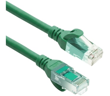 ACT Groene 1,5 meter TPE U/UTP CAT6A ultra-flex patchkabel snagless met RJ45 connectoren