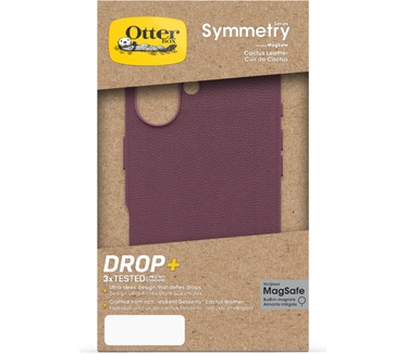 Otterbox Symmetry Series Cactus Leather voor MagSafe voor iPhone 16, Noir Ash