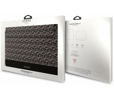 Guess G-Cube Sleeve voor o.a. Apple MacBook (16") - Zwart Zwart