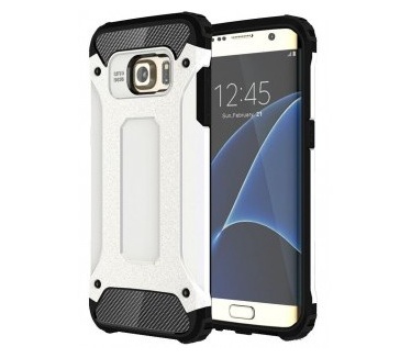qMust Samsung Galaxy S7 edge Armor Hybrid Case - White