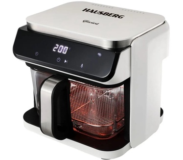 Hausberg HB-2343AB Airfryer 6,5 L, Glazen mand