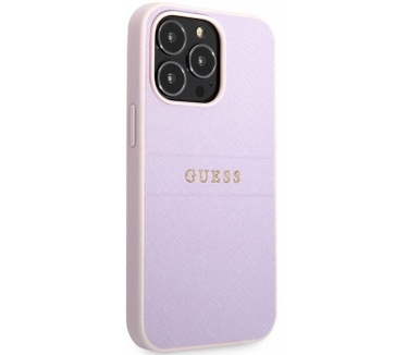 Guess Saffiano Back Case - Apple iPhone 13 Pro Max (6.7") - Paars Paars