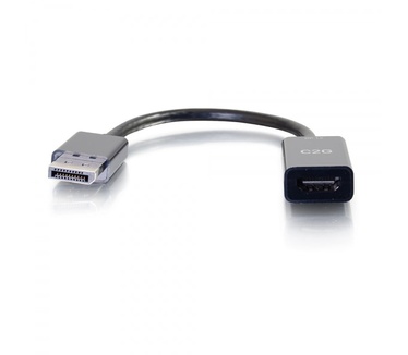 CablesToGo 8in DisplayPort[TM] Mannelijk naar HDMI[R] Vrouwelijke Passieve Adapteromvormer - 4K 30Hz