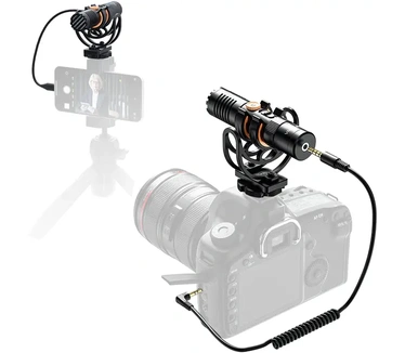 Comica VM10 Pro compacte microfoon voor telefoon en camera - met 3.5mm en USB-C