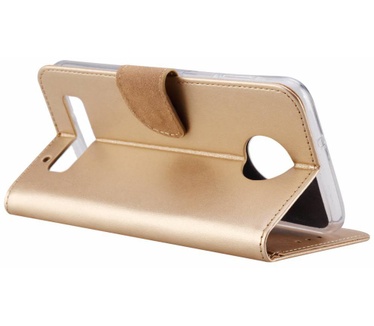 Luxe Lederen Bookcase hoesje voor de Motorola Moto Z3 Play - Goud (Motorola Moto Z3 Play) Goud