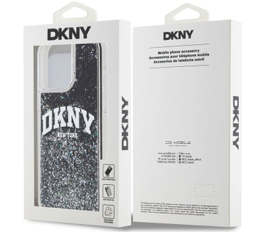DKNY DKNY Liquid Glitter Arch Back Case iPhone 13 Pro Max (6.7") Zwart Zwart