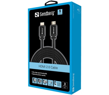 Sandberg HDMI 2.0 19M-19M,  3m