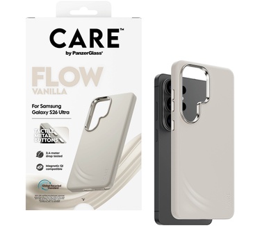 PanzerGlass CARE™ by PanzerGlass® Flow Case Vanilla w. Qi Samsung Galaxy S26 Ultra