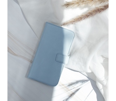 Selencia Echt Lederen Bookcase Samsung Galaxy S21 - Lichtblauw