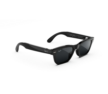 Meta Ray-Ban Audio Burbank, Glanzend Zwart, Transitions Grijs