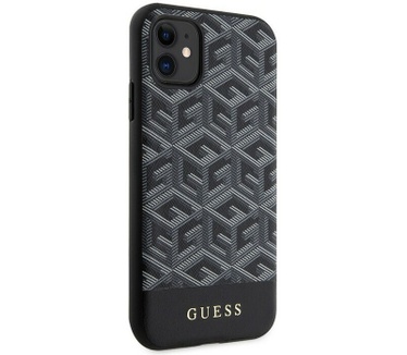 Guess G-Cube MagSafe Back Case Apple iPhone 11/XR (6.1") - Zwart Zwart