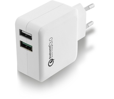 Ewent EW1233 2-Poorts USB Lader 4A met Quick Charge(TM) 3.0