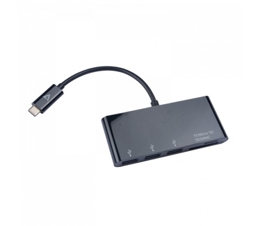 V7 USB-C male to 5-in-1 female Hub Black