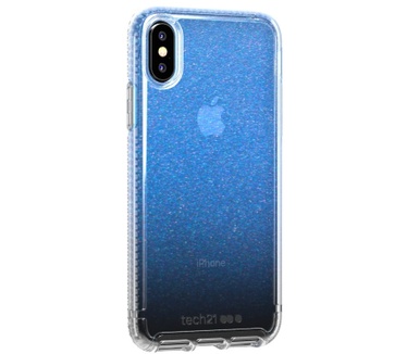 Tech21 Pure Shimmer Case Blauw Apple iPhone X/XS  Transparant