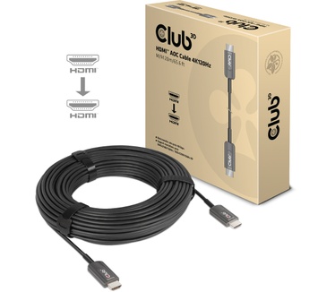 Club 3D Ultra High Speed HDMI™ Certified AOC Cable 4K120Hz/8K60Hz Unidirectional M/M 20m/65.6ft