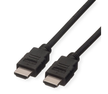 Roline HDMI High Speed kabel met Ethernet M-M, TPE, zwart, 1 m