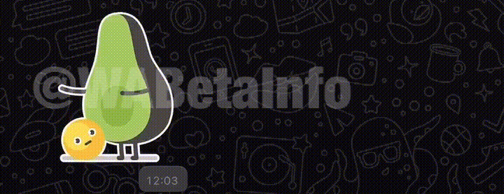 WhatsApp animated sticker WABetaInfo