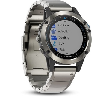 Garmin Quatix 5 Aluminium (Blauw, Titanium)