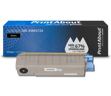 PrintAbout Huismerk OKI 43865724 Toner Zwart