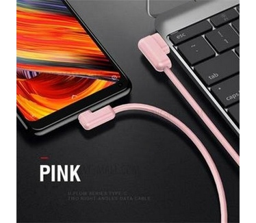 Usams U-Flow Standaard USB naar USB-C Kabel (120cm) - Roze Roze