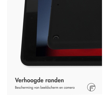 Accezz Liquid Silicone Backcover iPad 10.2 (2019 / 2020 / 2021) - Zwart