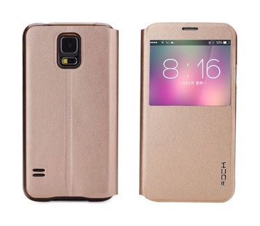 Rock S View Window Leather Case Samsung Galaxy S5 (UNI Serie gold)