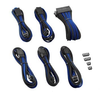 Cablemod PRO ModMesh Cable Extension Kit Zwart/Blauw Blauw, Zwart