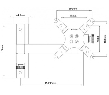 Techly 13-30" Wall Bracket for LED LCD TV Tilt 2 Joints Black" ICA-LCD 105BK